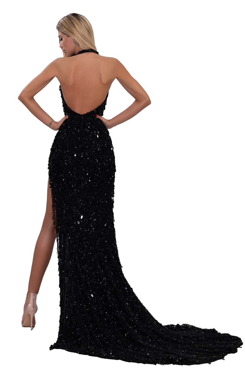 bow back dress blue Portia and Scarlett PS24028 Short Bubble Hem Back Bow Homecoming Dress   The Dress Outlet