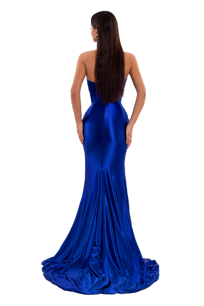 blue plastic dress ROYAL BLUE DRESS – ALBINA DYLA