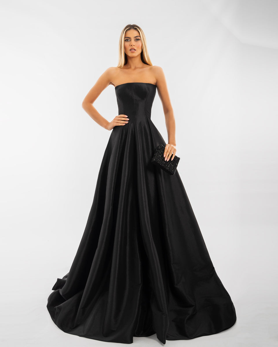 Long Black Dress with Corset – ALBINA DYLA