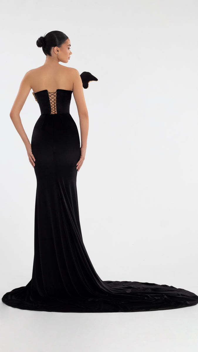 ABSOLEM プリーツミディドレス Black Sparkle Dress – ALBINA DYLA