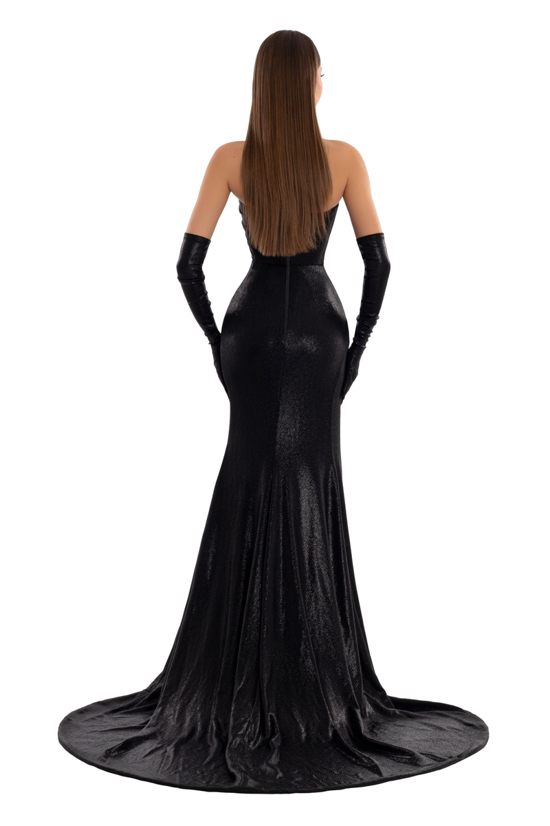 Black Metallic Dress With Gloves  ALBINA DYLA