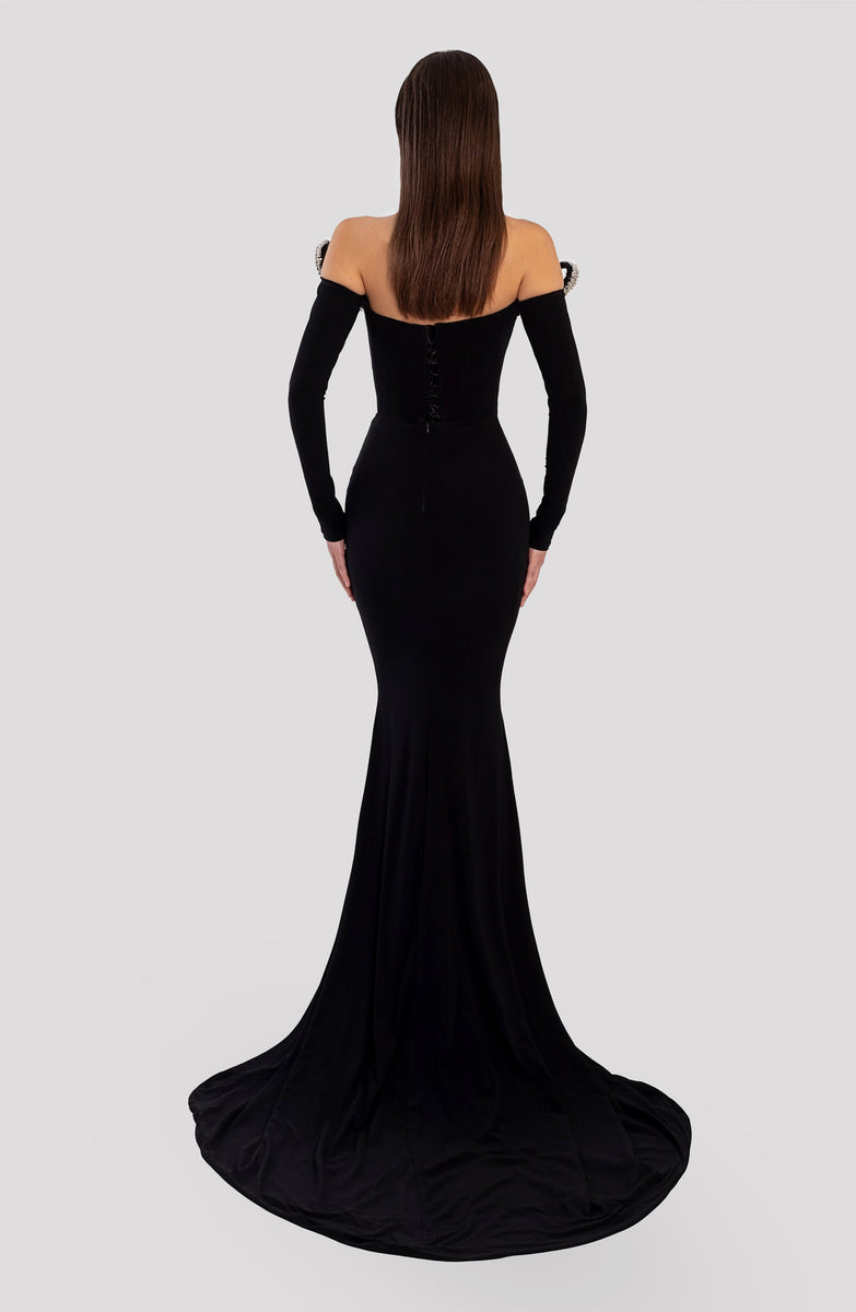 Evening Long Black Dress (US Edition) – ALBINA DYLA