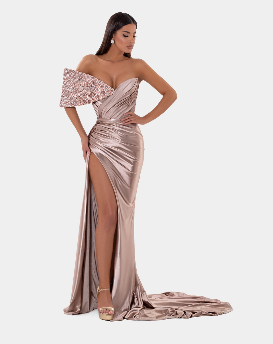 NUDE LONG DRESS – ALBINA DYLA