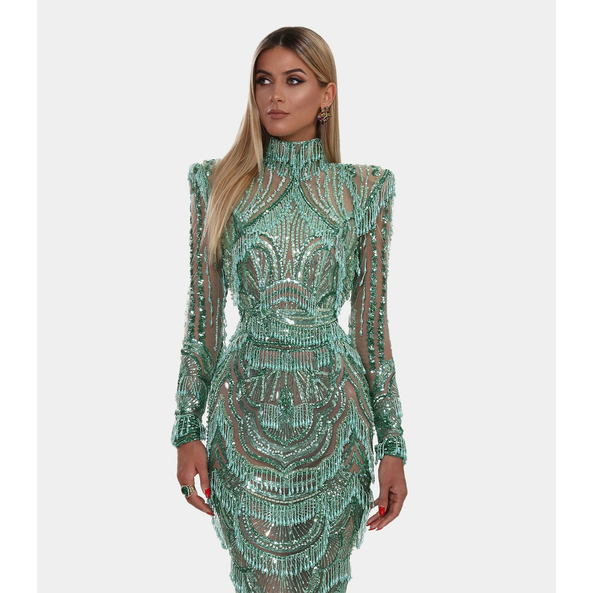 Glamourous mint green dress ALBINA DYLA