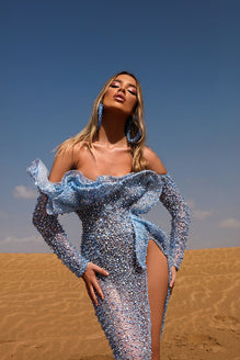 Long Corset Blue dress