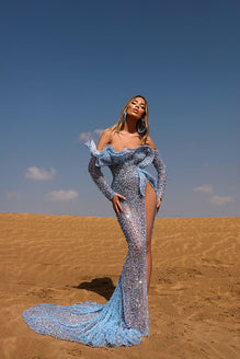 Long Corset Blue dress