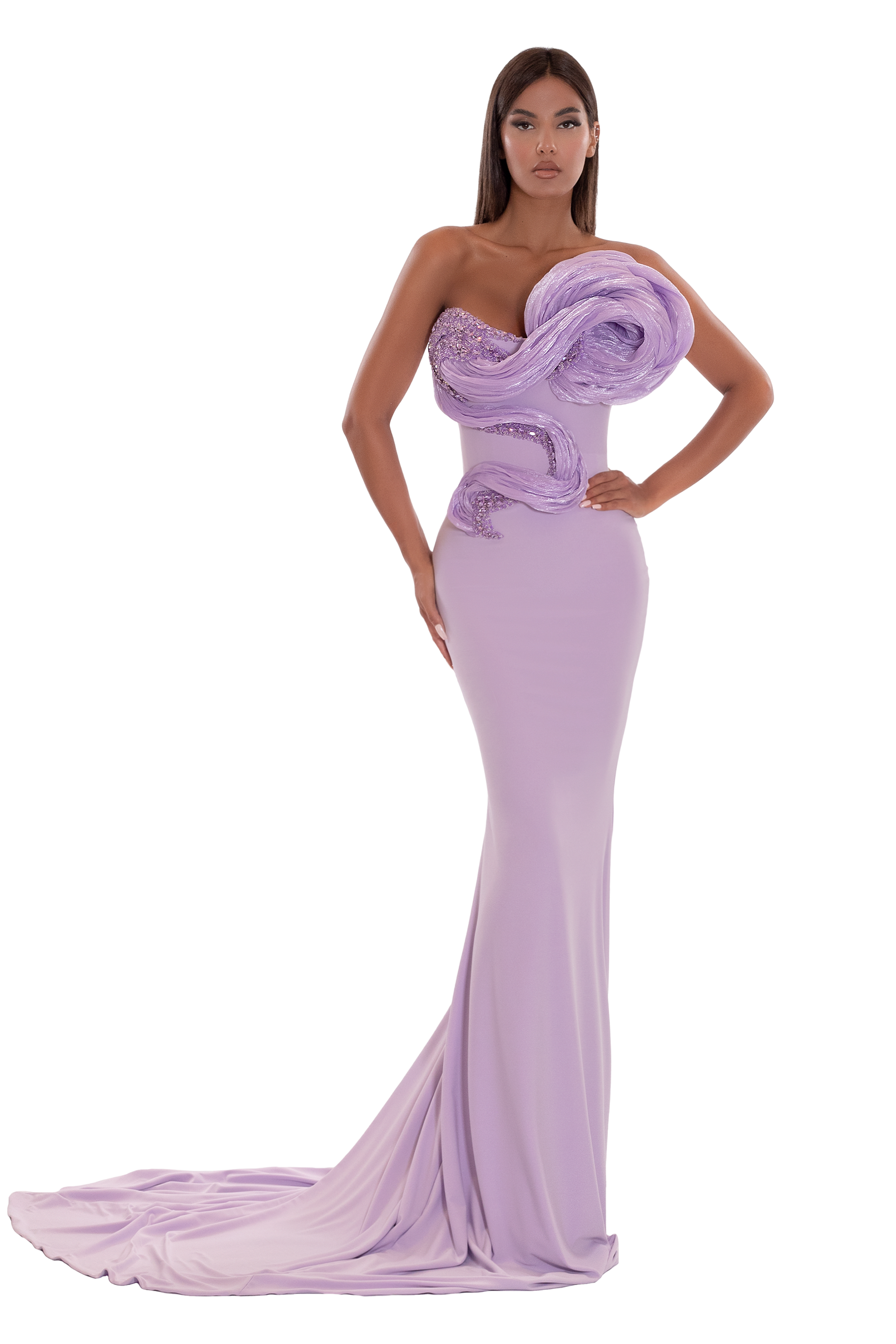 EMBELLISHED CORSET LILAC LONG DRESS ALBINA DYLA EMBELLISHED CORSET LILAC LONG DRESS ALBINA DYLA