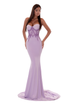 EMBELLISHED CORSET LONG DRESS IN LILAC