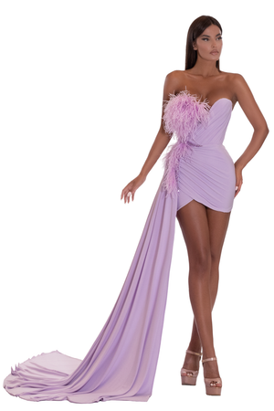 CORSET SHORT DRESS IN LILAC 3XL