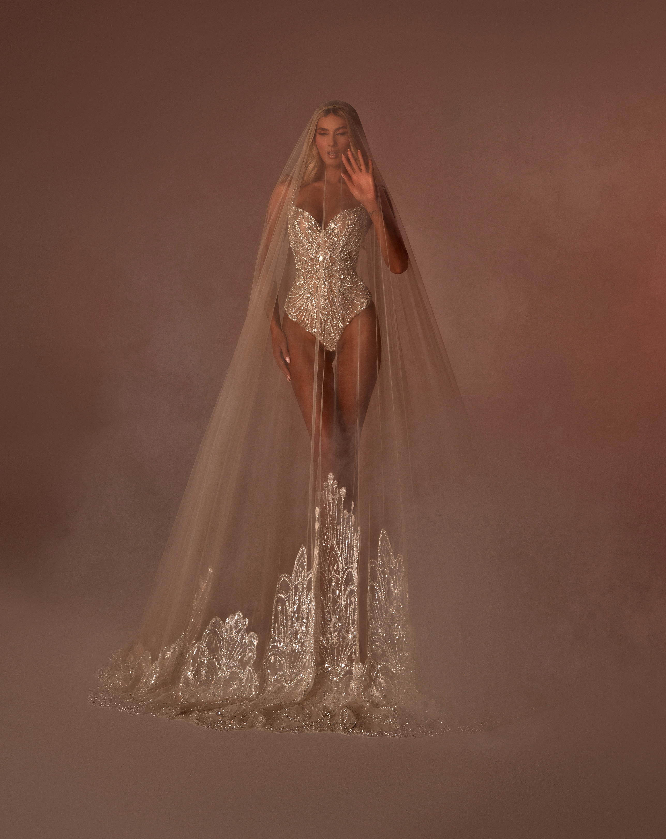SPARKLE BRIDAL BODYSUIT ALBINA DYLA
