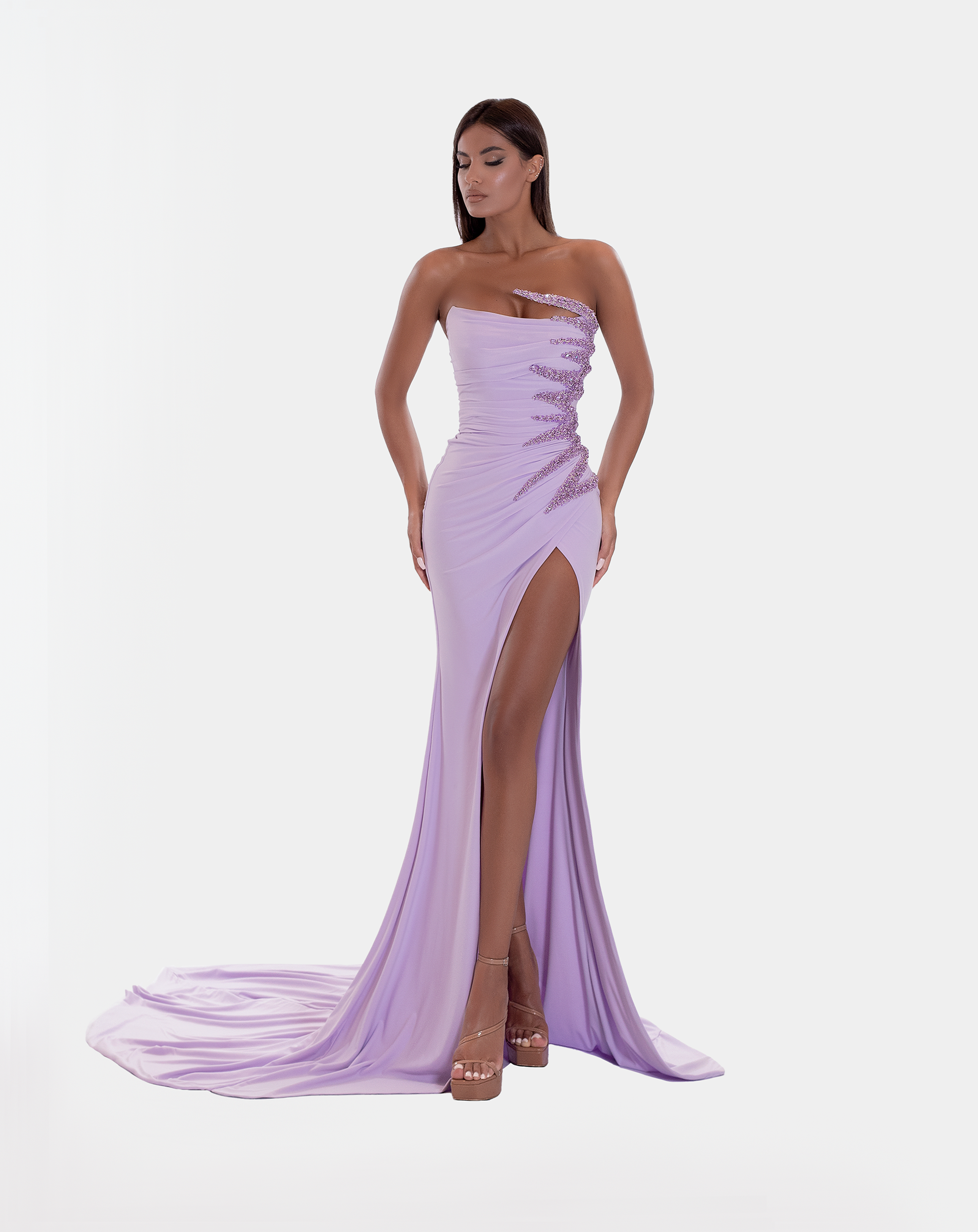 long sleeve mesh corset mini dress in lilac Fresh Love Mesh Mini Dress Lilac