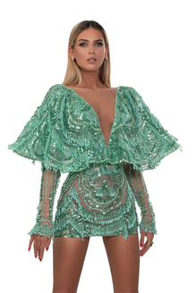 mint green dress mini Double Take Mini Dress