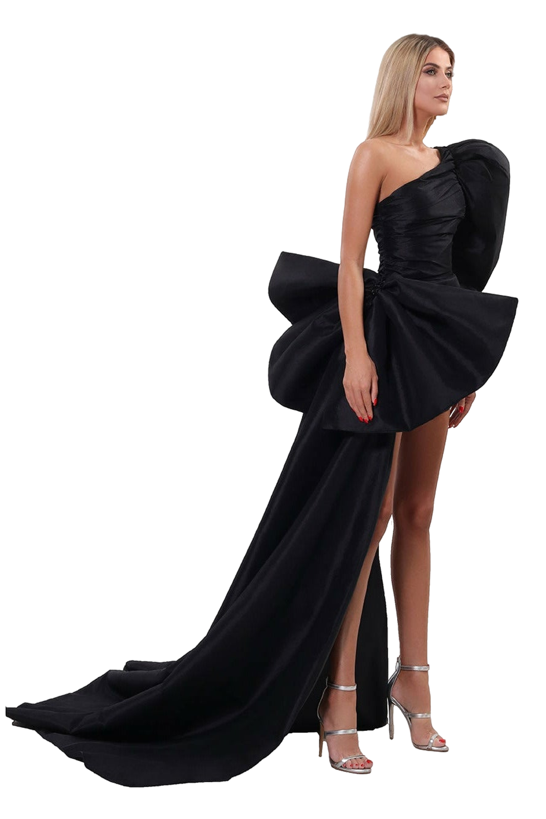 Long Ribbon one sleeved dress ALBINA DYLA Long Ribbon one sleeved dress ALBINA DYLA
