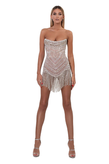 Corset Silver Short Dress – ALBINA DYLA