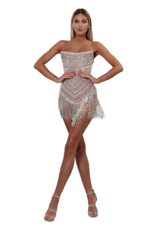 Corset Silver Short Dress ALBINA DYLA Corset Silver Short Dress ALBINA DYLA