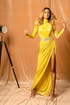 Yellow High Neck Dress