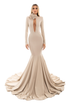 Long Mermaid Cream Dress