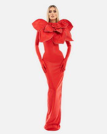 High Neck Red Dress (US Edition) – ALBINA DYLA