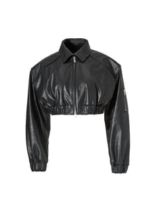 【PORTERNA】Leaver Crop Jacket Crop Leather Jacket – ALBINA DYLA