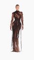 Braided Illusion Sheer Gown