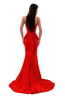 albina dyla red dress LONG RED DRESS – ALBINA DYLA