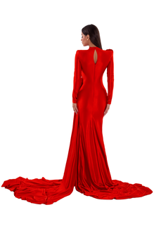 fitted lace wedding dress Poppy Red Blythe Dress