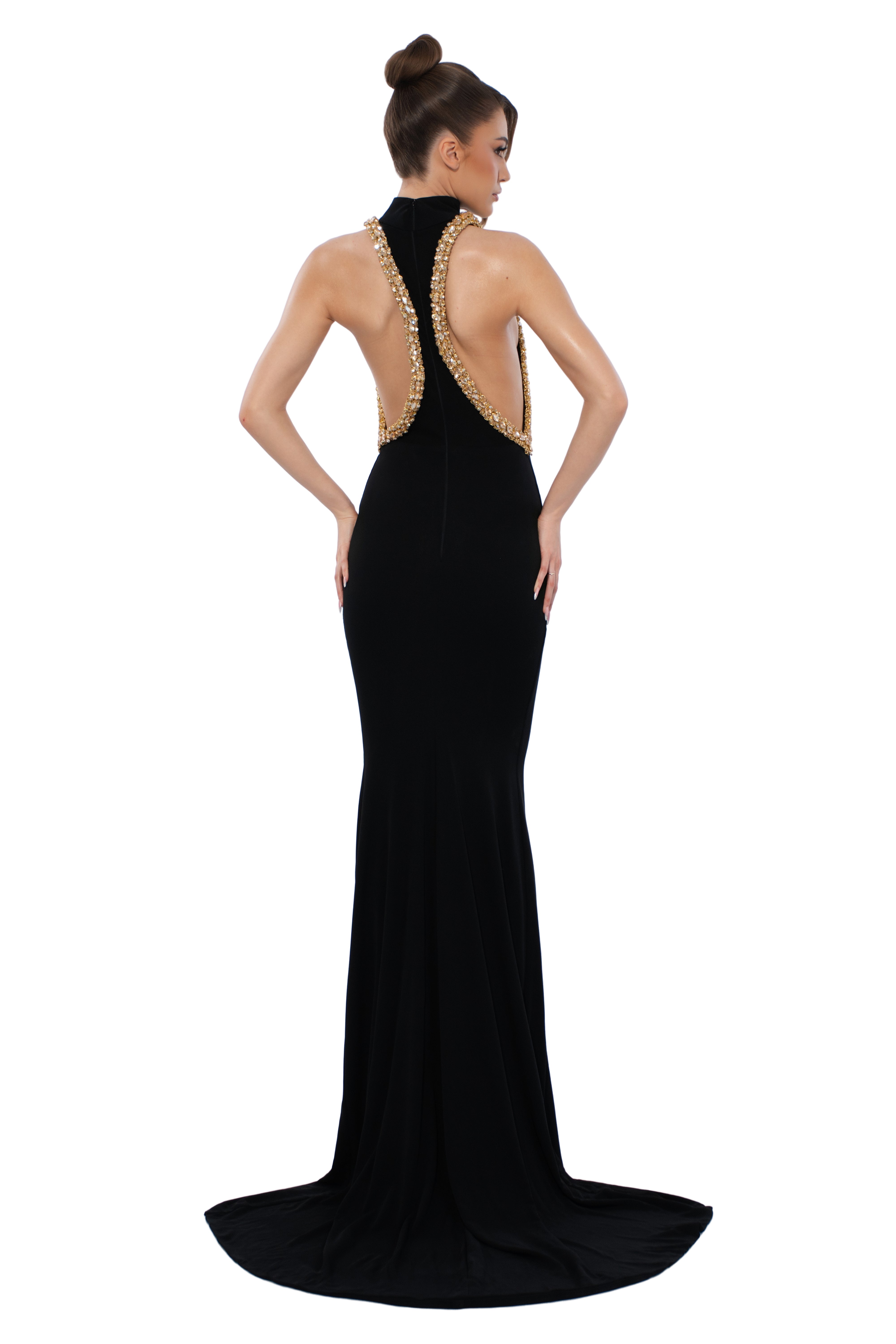 Embellished Halter Gown – ALBINA DYLA