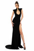 Embellished Keyhole Slit Gown