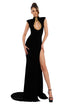 Embellished Keyhole Slit Gown