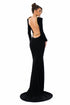 Embellished Open-Back Gown