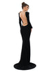 Embellished Open-Back Gown