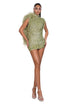 Celadon Opulence Mini Dress
