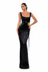 AD FRINGE FITTED GOWN