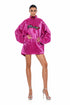 OVERSIZED FUCHSIA RACING TUNIC