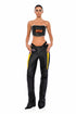 FLAME ALBINA DYLA TUBETOP AND DYLA MOTO LEATHER PANTS