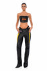 FLAME ALBINA DYLA TUBETOP AND DYLA MOTO LEATHER PANTS