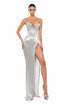 STRAPLESS SLIT GOWN