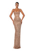 Gilded Mosaic Strap Gown