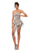 Silver Leaf Fringe Corset