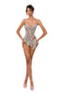 Silver Sculpted Cut-Out Dress