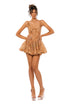 Bronze Flare Skater Dress
