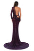 Plum Draped Gown