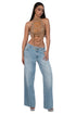 Nude Halter Top with Draped Beadwork