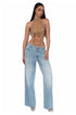 Nude Halter Top with Draped Beadwork