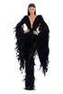 V-Neck Feather Dress