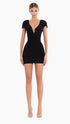 Midnight Radiance Deep V Dress