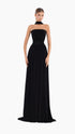 Radiant Noir Choker Gown