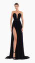 Midnight Elegance Plunging Gown