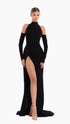 Sleek Midnight Glamour Gown