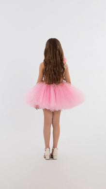 One Shoulder Pink Short Dress For Girls – ALBINA DYLA